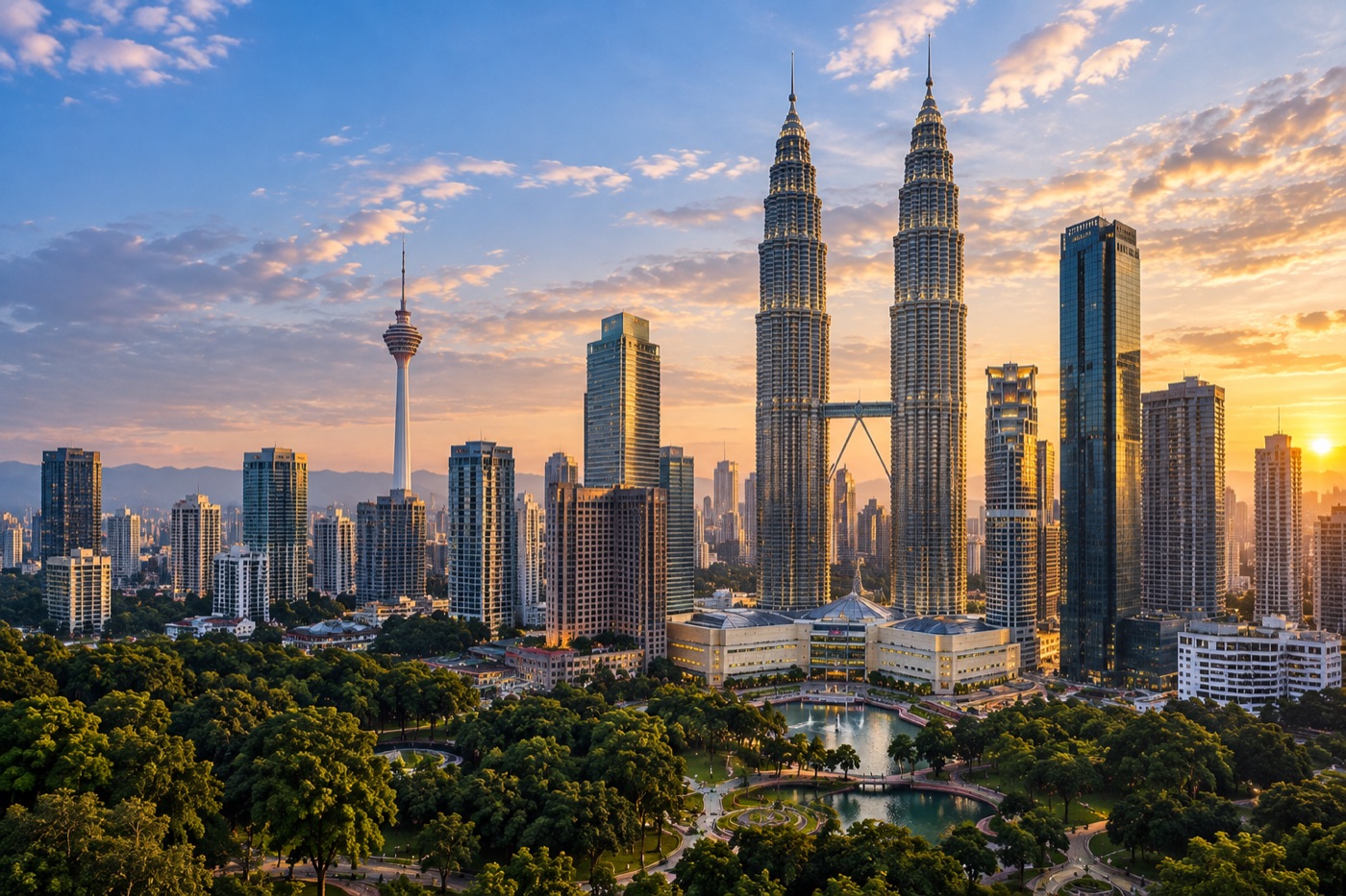 Kuala Lumpur skyline with the Petronas Towers